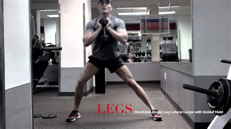 Legs Dumbbell Single Side Lateral Lunge With Goblet Hold Youtube