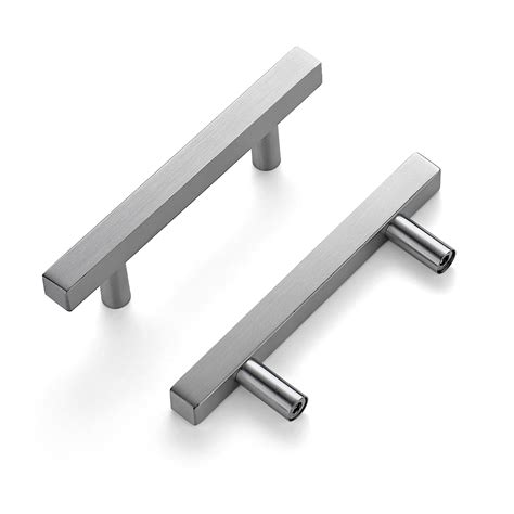 Ravinte 5 inch Square Cabinet Pulls Matte Black Stainless Steel Kitche