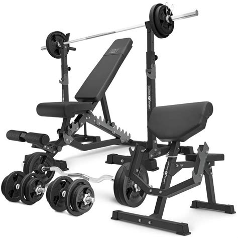 Set MS33 2 0 113KG Double Sided Bench Multilevel Barbell Racks