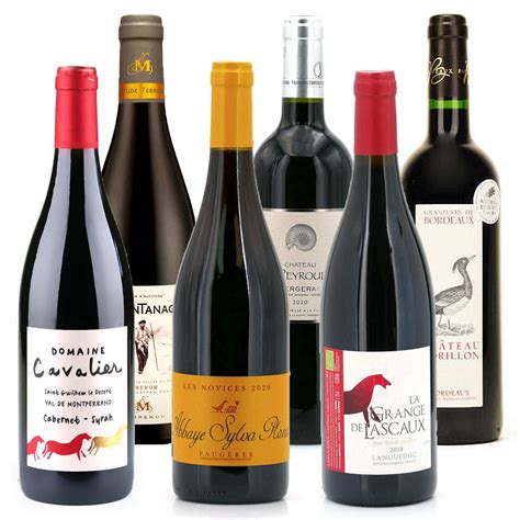 6 Assorted Organic Red Wines from France