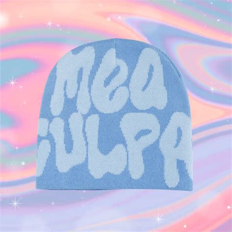 Unisex Mea Culpa Beanie Mea Culp Y2K Winter Skull Cap Unisex Mens