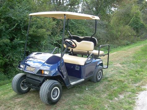 2007 EZ Go PDS Blue Includes 36 Volt Electric Golf Cart Blue In