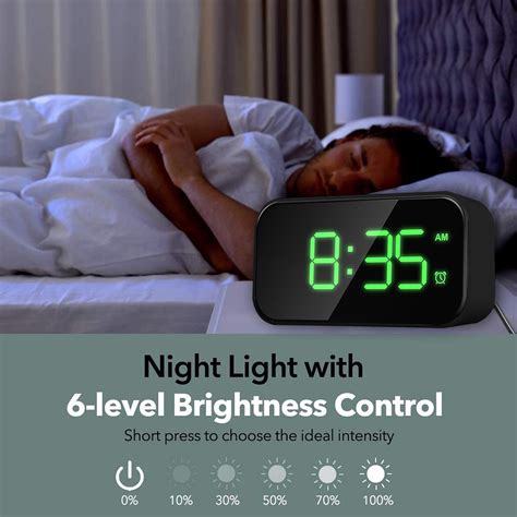 Liuanngg Alarm Clock Small Led Digital Alarm Clock With Snooze Easy To