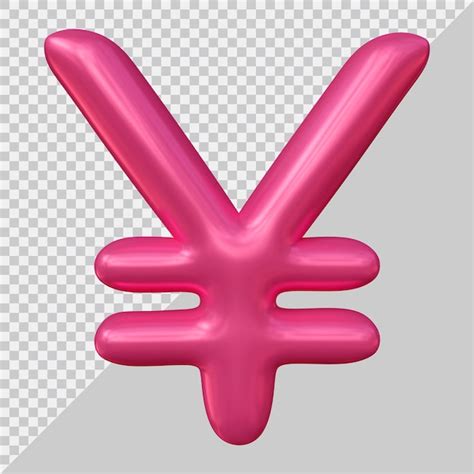 Premium PSD Japanese Yen Sign Currency Icon In 3d Render