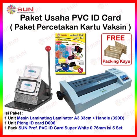 Jual Paket Usaha Cetak PVC ID Card Terdiri Dari Mesin Laminating Alat