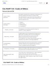 Cia Part S Code Of Ethics Flashcards Quizlet Pdf Pm