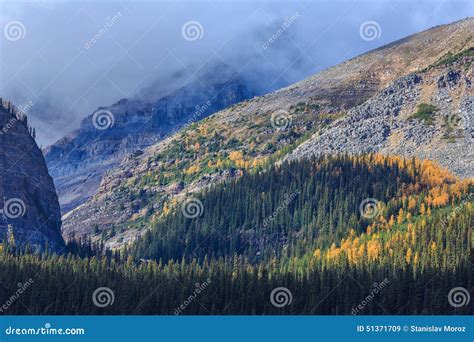 Mountain Peaks Of Canada Stock Image Image Of Mountainside 51371709