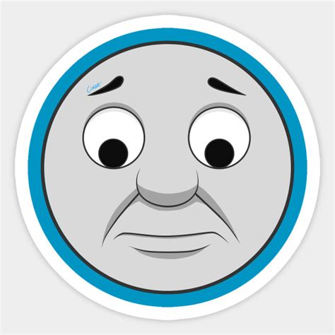 Thomas sad face - Thomas Tank Engine - Sticker | TeePublic