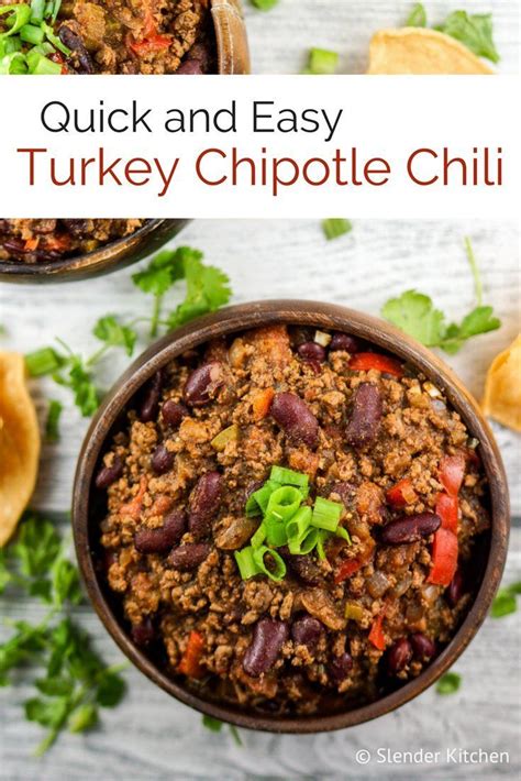 Healthy Turkey Chili Minute Meal Slender Kitchen Recipe Easy