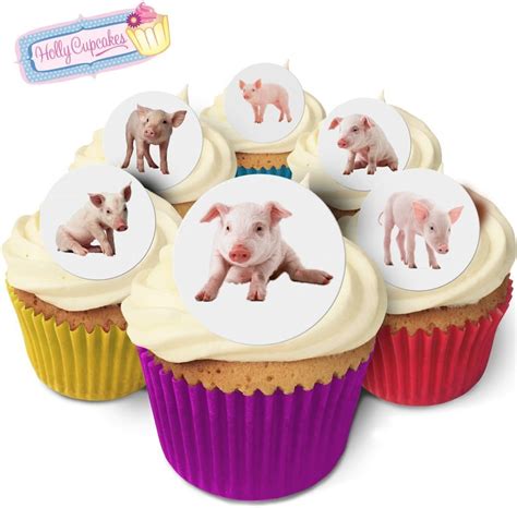 Fabulous Pre Cut Edible Wafer Cake Toppers Pigs Amazon Co Uk Grocery