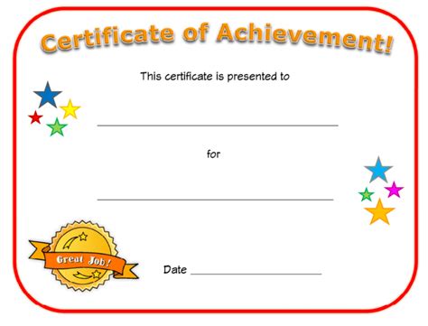 Fantastic Certificate Of Attainment Template Sparklingstemware