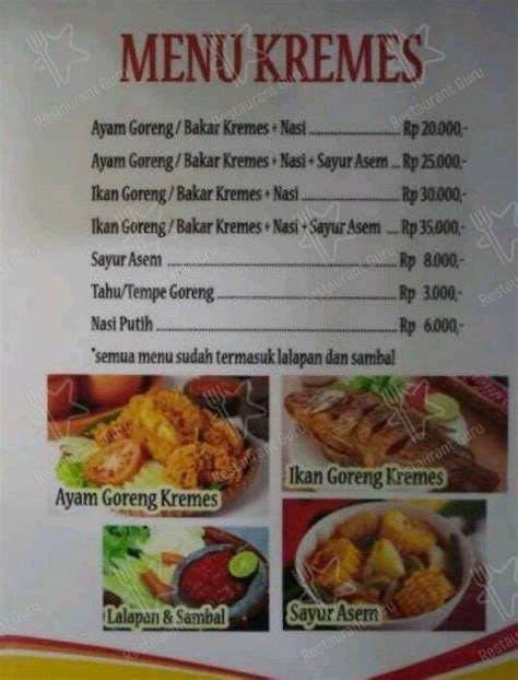 Menu at Sop Buntut restaurant, Central Jakarta, Mega Glodok Lantai 3 ...