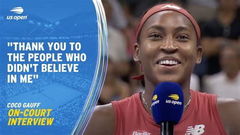 Coco Gauff On Court Interview 2023 US Open Final YouTube