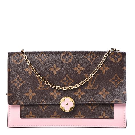 Louis Vuitton Monogram Flore Chain Wallet Rose Ballerine 610441 Fashionphile