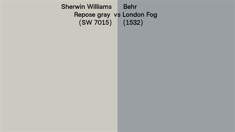 Sherwin Williams Repose Gray SW 7015 Vs Behr London Fog 1532 Side