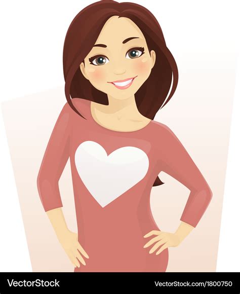 Lovely Girl Royalty Free Vector Image Vectorstock