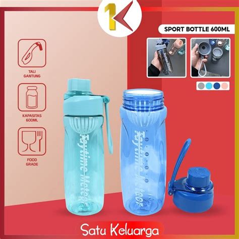 Jual Sk C910 Botol Minum Flip Plastik Bpa Free 600ml Dengan Gantungan