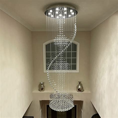 Buy Pm Modern Crystal Spiral Chandelier Chandelier For Staircase