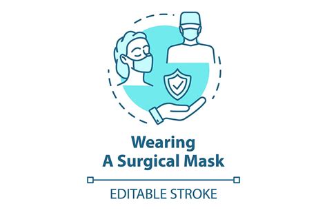 Wearing Surgical Mask Concept Icon Outline Icons ~ Creative Market