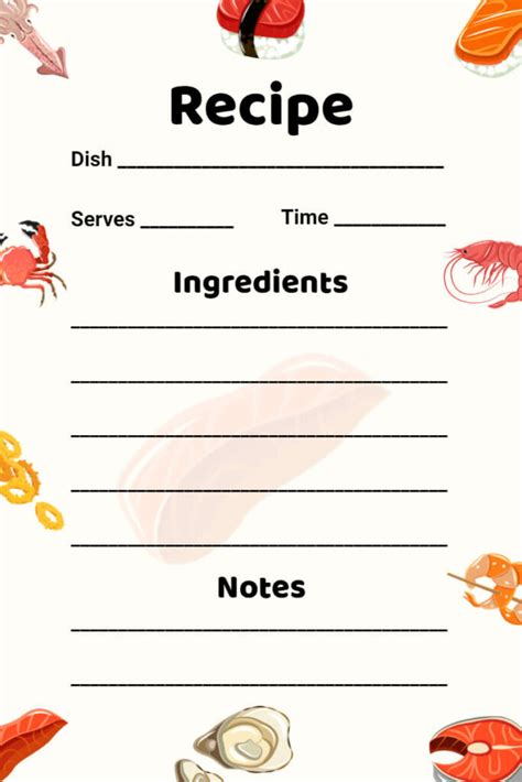 Free Customizable Recipe Card Templates