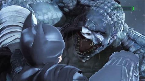 Batman Arkham Origins Killer Croc Boss Fight Flawless Fight Youtube