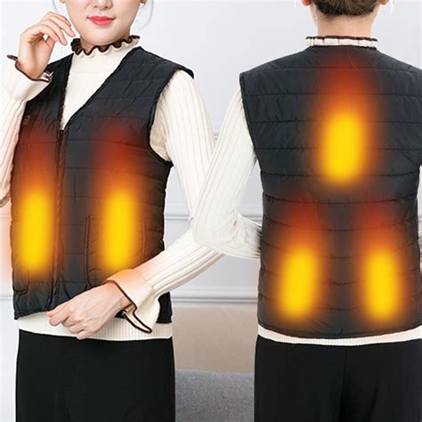 Mannen Jas Smart Verwarming Katoen Vest Usb Infrar Grandado