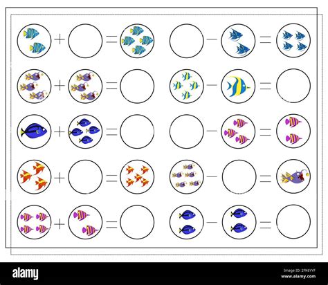 juego de matemáticas para niños cuente cuántos peces hay resuelva los