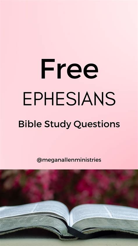 Free Printable Bible Study Questions For Ephesians