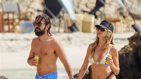 Heidi Klum Wows As She Removes Bikini Top During Beach Outing With