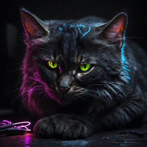 Download Ai Generated, Cat, Dark. Royalty-Free Stock Illustration Image ...