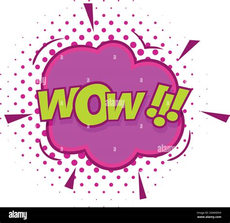 Wow, text sound effect icon, pop art style Stock Vector Image & Art - Alamy