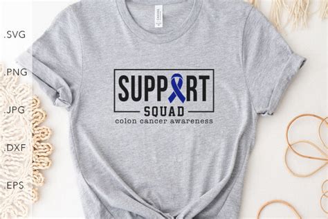 Colon Cancer Support Squad Graphic By Studio Creative Fabrica