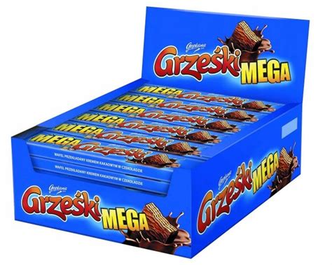 Wafelek GRZEŚKI MEGA w czekoladzie 48 g 32 sztuki 11540862000 Allegro pl