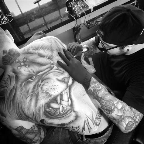 Bad Lion Tattoo On Back