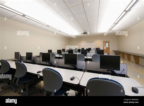 Computer Seminar Room Stock Photo Alamy