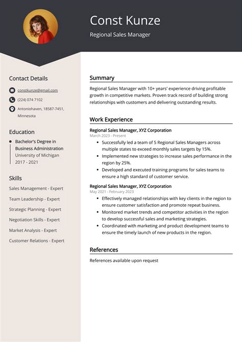 Regional Sales Manager Resume Examples Template And 20 Tips