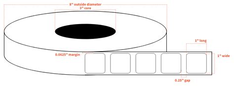 1 X 1 High Gloss White Polypropylene BOPP 3 Core 8 OD