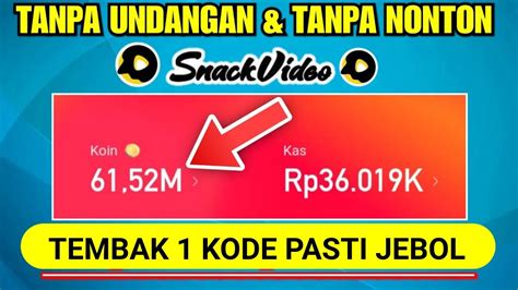 Tutorial Cara Nuyul Snack Video Versi Baru Otomatis Langsung Juta