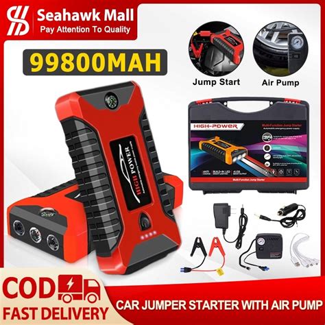 Car Jump Starter 99800mAh 12V Rechargeable Multi Function Emergency