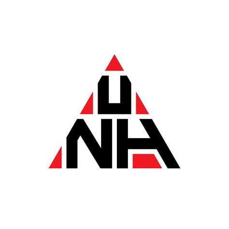Unh Triangle Letter Logo Design With Triangle Shape Unh Triangle Logo