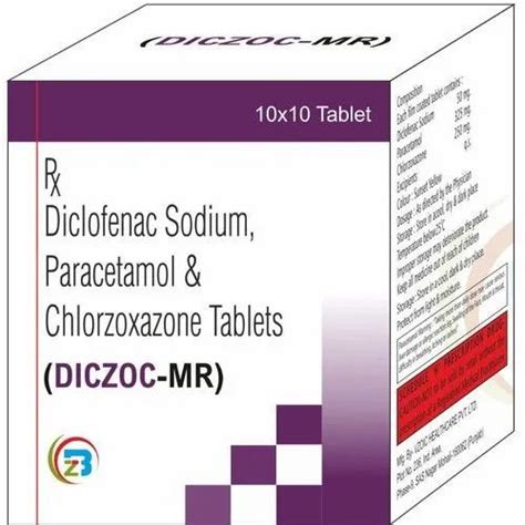 Diclofenac Sodium Paracetamol Chlorzoxazone Tablets At Rs Box Sas