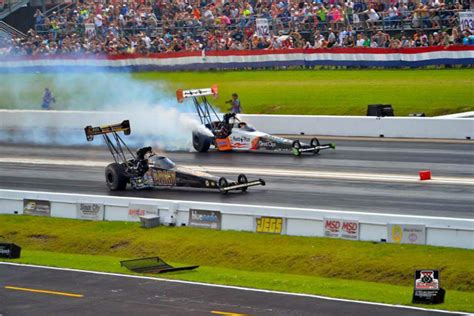 Tony Schumacher And Crew At The Royal Purple Raceway In The 2015 United States Army Dragster