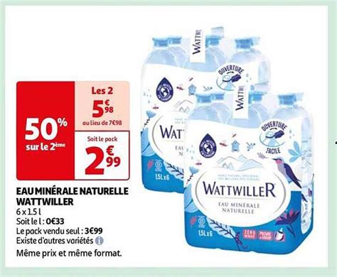 Promo Eau Min Rale Naturelle Wattwiller Chez Auchan Direct Icatalogue Fr