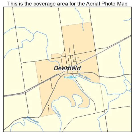 Aerial Photography Map of Deerfield, MI Michigan