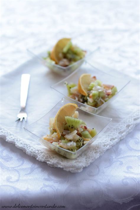 Tartare Di Pesce Spada Affumicato Kiwi E Bergamotto Dolcemente