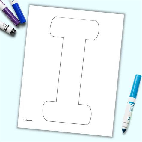 Free Printable Bubble Uppercase Letter I The Artisan Life