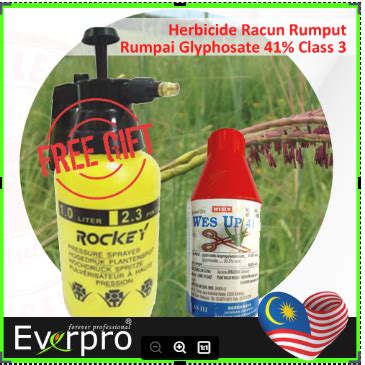 Herbicide Racun Rumput Rumpai Glyphosate Class Come With Liter