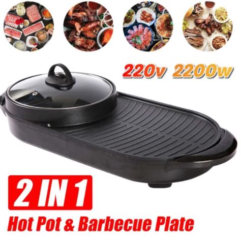 In Electric Barbecue Pan Grill Teppanyaki Cook Fry Bbq Oven Hot Pot