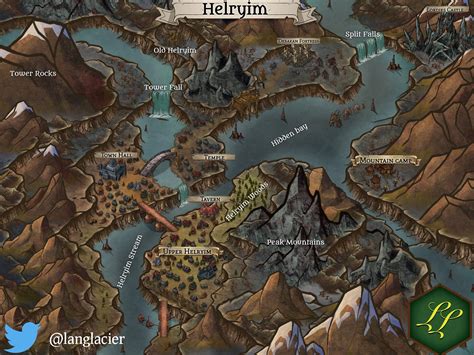 D&D Mountain City Map - Long Dark Ravine Map