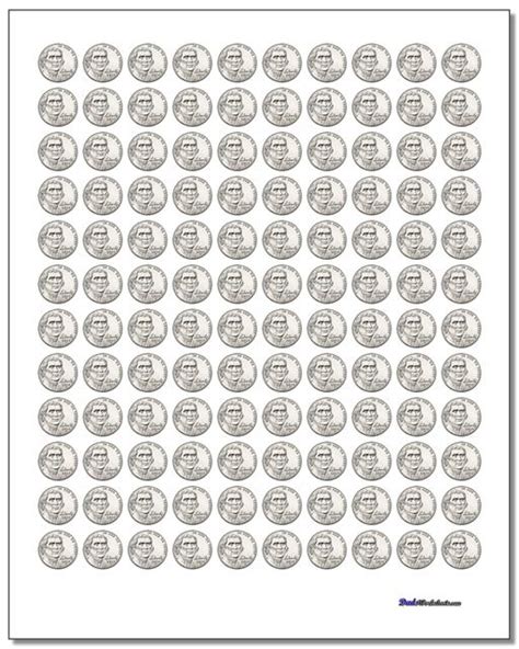 Printable Coins Template